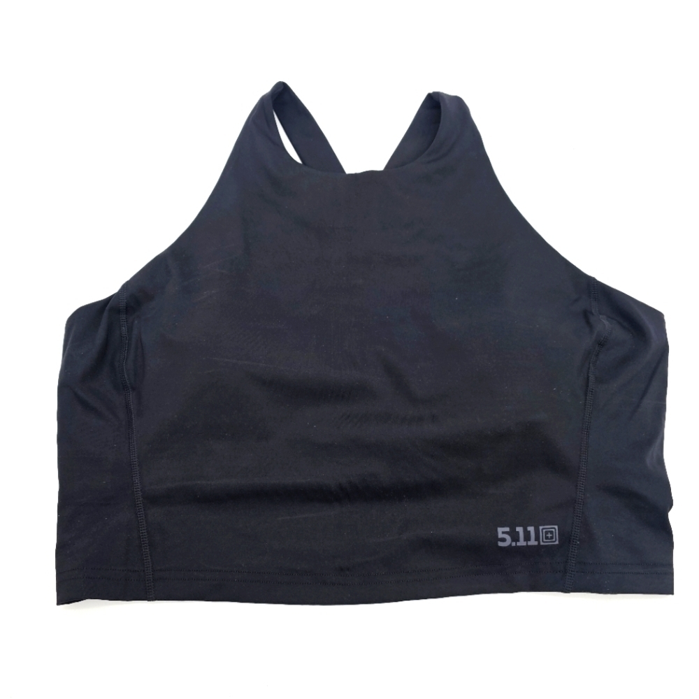 5.11 Black PT-R Max Effort Crop Long Line Sports Bra Athletic Top Size Xl New